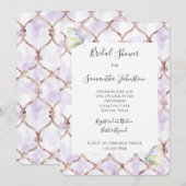 Romantic Lavender Green Butterflies Bridal Shower Kaart (Voorkant / Achterkant)