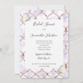 Romantic Lavender Green Butterflies Bridal Shower Kaart (Voorkant)