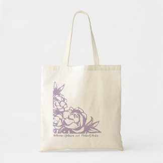 Romantic Lavender Peonies Wedding Canvas tas