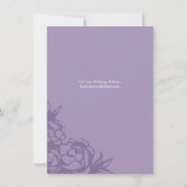 Romantic Lavender Peonies Wedding Kaart (Achterkant)