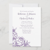 Romantic Lavender Peonies Wedding Kaart (Voorkant)