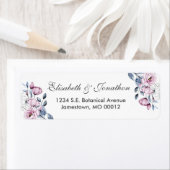 Romantic Lavender & Powder Blue Floral Blossom Etiket (Insitu)