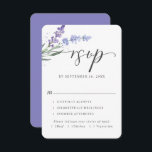 Romantic Lavender Waterverf Floral | Keuze uit maa RSVP Kaartje<br><div class="desc">Romantische en  lavendel van de waterverf met de keuze uit de maaltijd RSVP-kaart.</div>