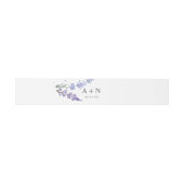 Romantic Lavender Waterverf Floral Monogram Uitnodigingen Wikkel (Vlak)