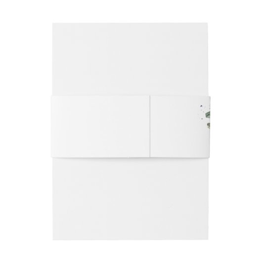 Romantic Lavender Waterverf Floral Monogram Uitnodigingen Wikkel (Achterkant Voorbeeld)