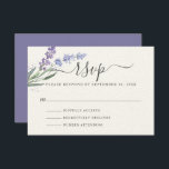 Romantic Lavender Waterverf Floral RSVP Kaartje<br><div class="desc">Romantische en  lavendel van de waterverf op de RSVP-kaart van de schaal.</div>