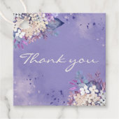 Romantic Lavender Waterverf Floral Spring Wedding Bedankjes Labels (Voorkant)