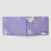 Romantic Lavender Waterverf Floral Spring Wedding Gastenboek (Volledig)