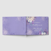 Romantic Lavender Waterverf Floral Spring Wedding Gastenboek (Volledig)