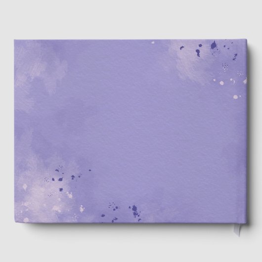 Romantic Lavender Waterverf Floral Spring Wedding Gastenboek (Achterkant)