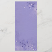 Romantic Lavender Waterverf Floral Spring Wedding Menu (Achterkant)