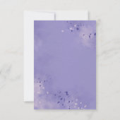 Romantic Lavender Waterverf Floral Spring Wedding RSVP Kaartje (Achterkant)