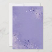 Romantic Lavender Waterverf Floral Spring Wedding Save The Date (Achterkant)