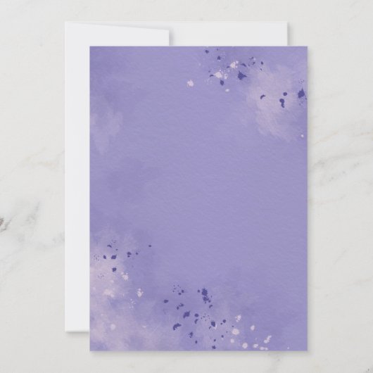 Romantic Lavender Waterverf Floral Spring Wedding Save The Date (Achterkant)