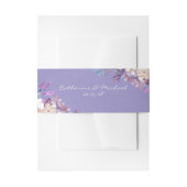Romantic Lavender Waterverf Floral Spring Wedding Uitnodigingen Wikkel (Voorkant Voorbeeld)