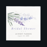 Romantic Lavender Waterverf Floral Wedding Paper Servet<br><div class="desc">Romantische en elegante waterverf lavender florale bruiloft papieren luiers.</div>