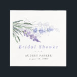 Romantic Lavender Waterverf Floral Wedding Paper Servet<br><div class="desc">Romantische en elegante waterverf lavender florale bruiloft papieren luiers.</div>
