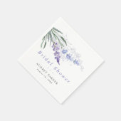 Romantic Lavender Waterverf Floral Wedding Paper Servet (Hoek)