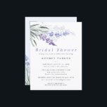 Romantic Lavender Waterverf Floral Wedding Uitnodiging Briefkaart<br><div class="desc">Romantische en elegante waterverf lavender floral bruiloft briefkaart uitnodiging.</div>