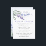 Romantic Lavender Waterverf Floral Wedding Uitnodiging Briefkaart<br><div class="desc">Romantische en elegante waterverf lavender floral bruiloft briefkaart uitnodiging.</div>