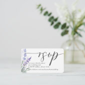 Romantic Lavender Waterverf RSVP Online Informatiekaartje (Staand voorkant)