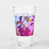 Romantic Leaves Boho – Botanical Fantasy Thank You Glas (Achterkant)
