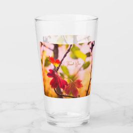 Romantic Leaves Boho – Botanical Fantasy Thank You Glas