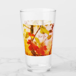 Romantic Leaves Boho – Botanical Fantasy Thank You Glas