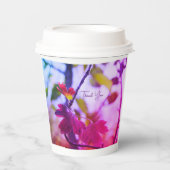 Romantic Leaves Boho – Botanical Fantasy Thank You Papieren Bekers (Voorkant)