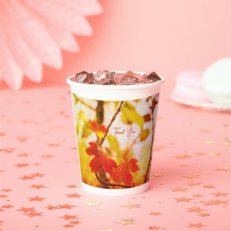 Romantic Leaves Boho – Botanical Fantasy Thanks Papieren Bekers