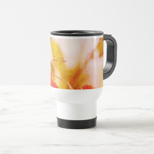 Romantic Leaves Boho – Botanical Fantasy Thanks Reisbeker (Voorkant rechts)