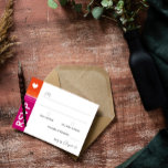 Romantic Lesbian Flag Stripes Wedding RSVP<br><div class="desc">Moderne RSVP-kaart voor lesbiennes met een streekvormig design,  geïnspireerd door de lesbische pridevlag.</div>