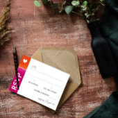 Romantic Lesbian Flag Stripes Wedding RSVP