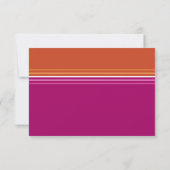 Romantic Lesbian Flag Stripes Wedding RSVP Kaartje (Achterkant)