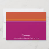 Romantic Lesbian Flag Stripes Weduwfoto Save The Date (Achterkant)