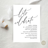 Romantic Let's Celebrate Wedding Elopement Party Kaart