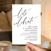 Romantic Let's Celebrate Wedding Elopement Party Kaart