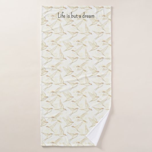 Romantic life is but a dream birds   bad handdoek (Badhanddoek)