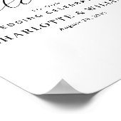 Romantic Light Blue Floral Wedding Ceremony Poster (Hoek)