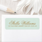 Romantic light mint kalligraphy scriptadres etiket (Insitu)