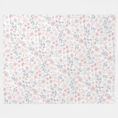 Romantic Light Pink Tiny Floral Pattern Feminine Fleece Deken (Voorkant (Horizontaal))