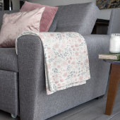 Romantic Light Pink Tiny Floral Pattern Feminine Fleece Deken