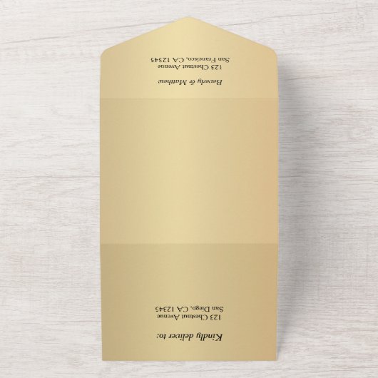 Romantic Lighthouse Coastal Wedding All In One Uitnodiging (Buitenkant)