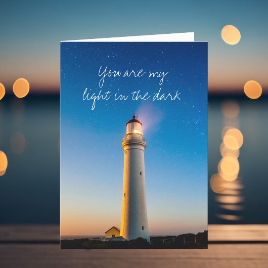 Romantic Lighthouse Love Quote Valentijnsdag Feestdagen Kaart