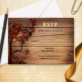 Romantic Lights Fall Wedding RSVP-kaart Kaart