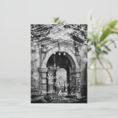 Romantic Lights Gothic Archway Wedding Save the Da Kaart (Staand voorkant)