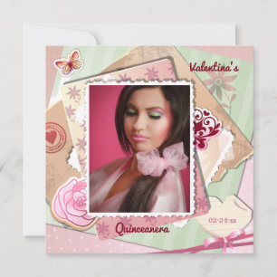 Romantic Lijst Fotouitnodiging Kaart