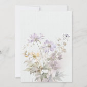 Romantic lilac floral Wedding Table Seating Card Kaart (Achterkant)