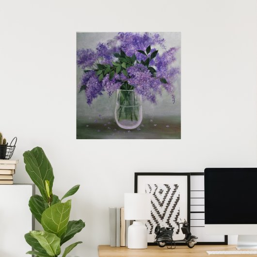 Romantic Lilacs/Poster Poster (Thuiskantoor)