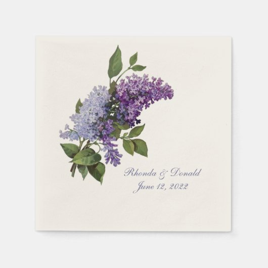 Romantic Lilacs Wedding Servet (Voorkant)